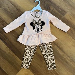 Disney: Minnie quilted shirt with leggings